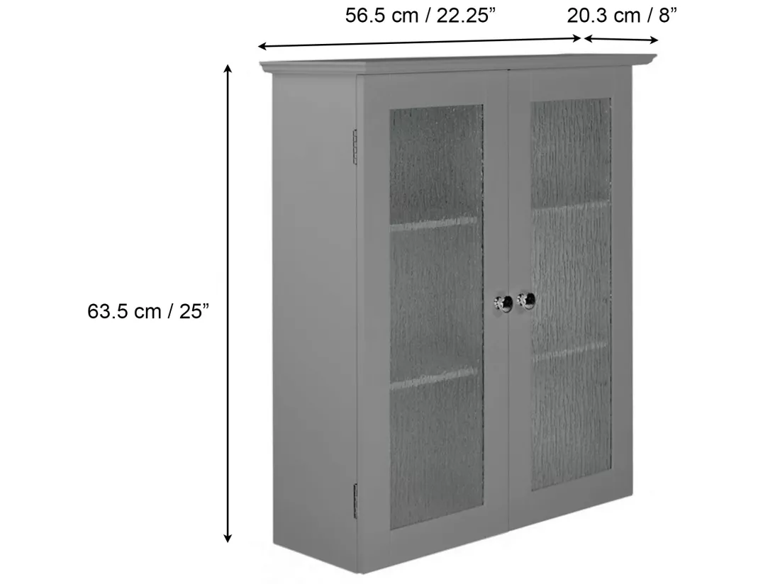Placard mural de salle de bain armoire de rangement gris Connor Teamson Home