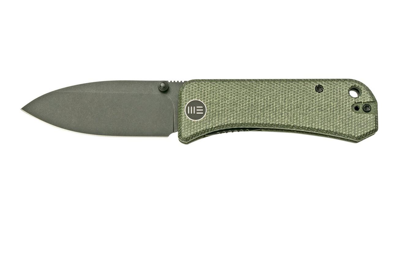 WE Knife Banter 2004J Dark Green Micarta, Black zakmes, Ben Petersen design