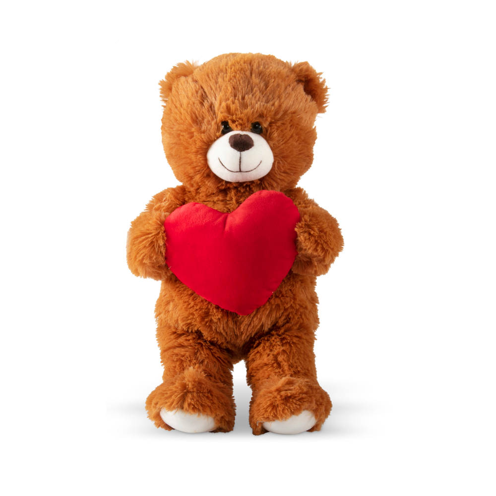 Beer met hart knuffel - 30 cm