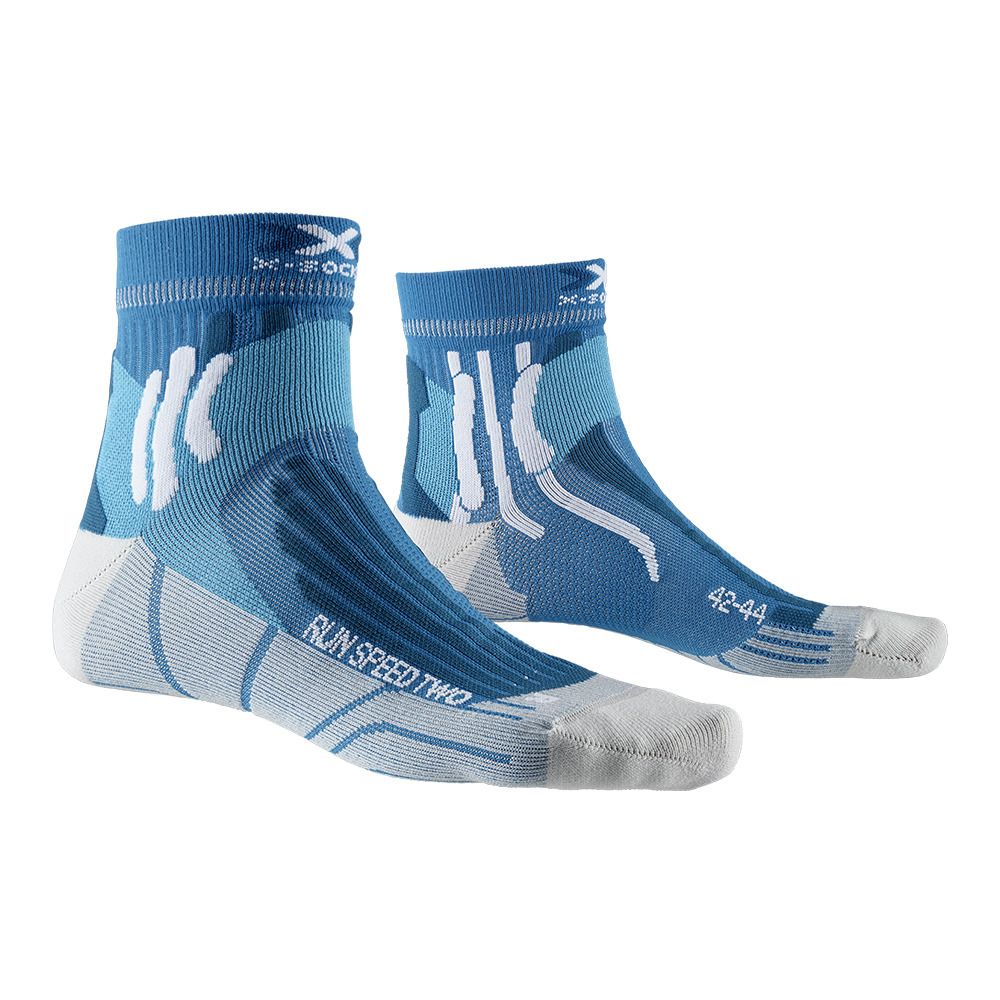 X-Socks RUN SPEED TWO - Chaussettes Homme teal blue/pearl grey
