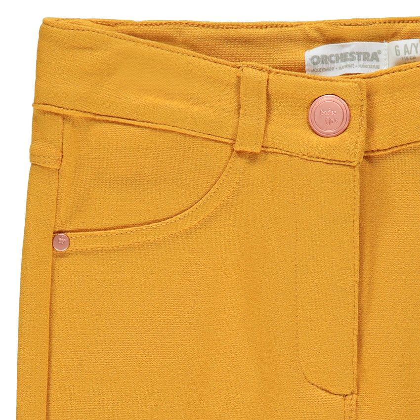 Pantalon uni en milano - Jaune