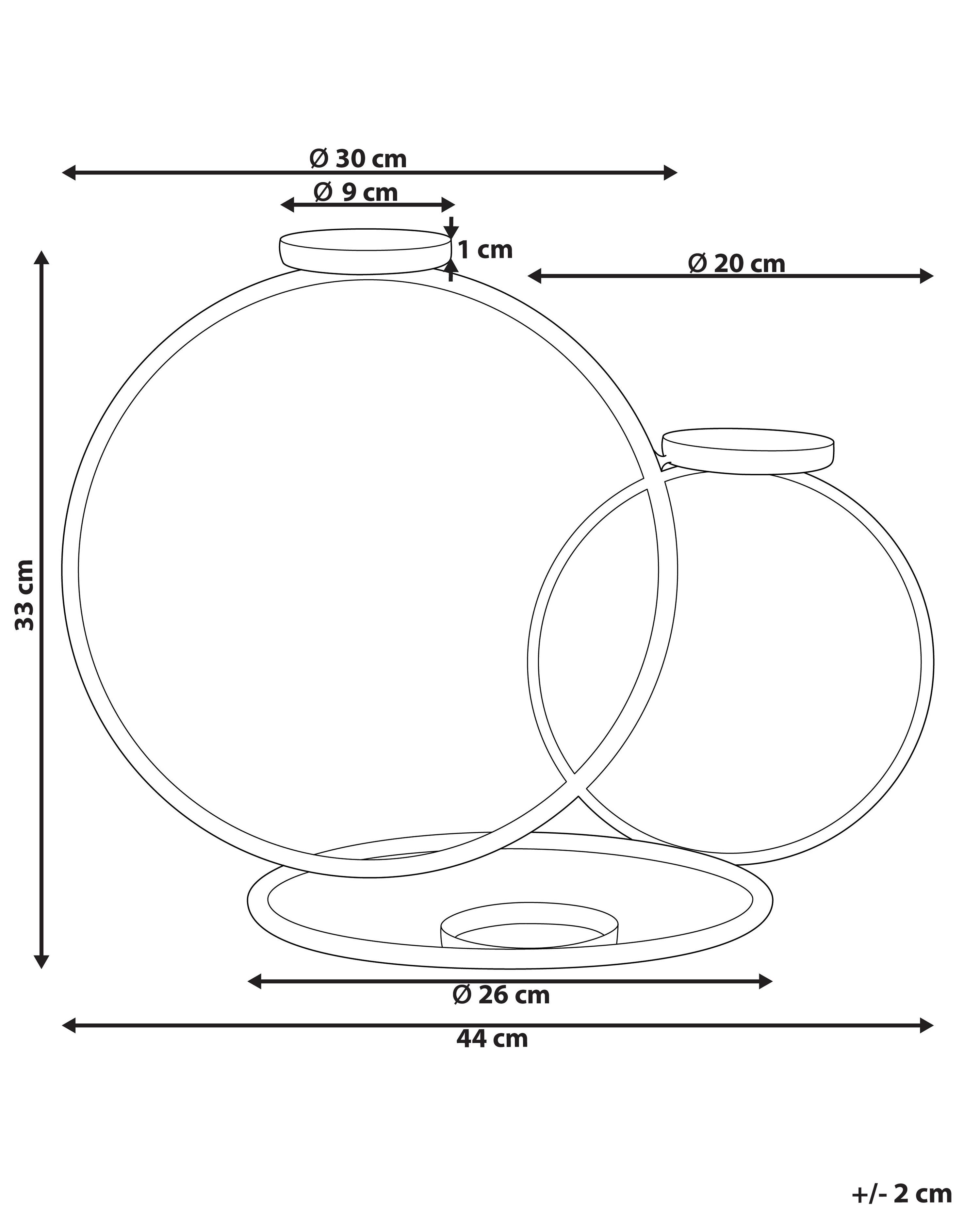 Kaarshouder CAKUNG Metaal 33 cm Zwart