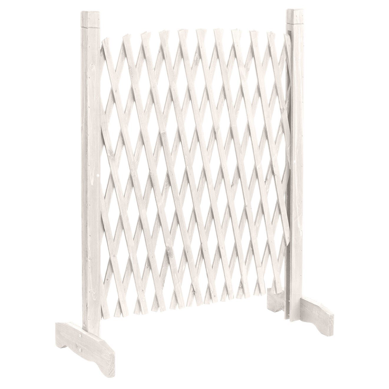 Pratik Garden Barriere Extensible en plastique blanche - 35/220x87 cm