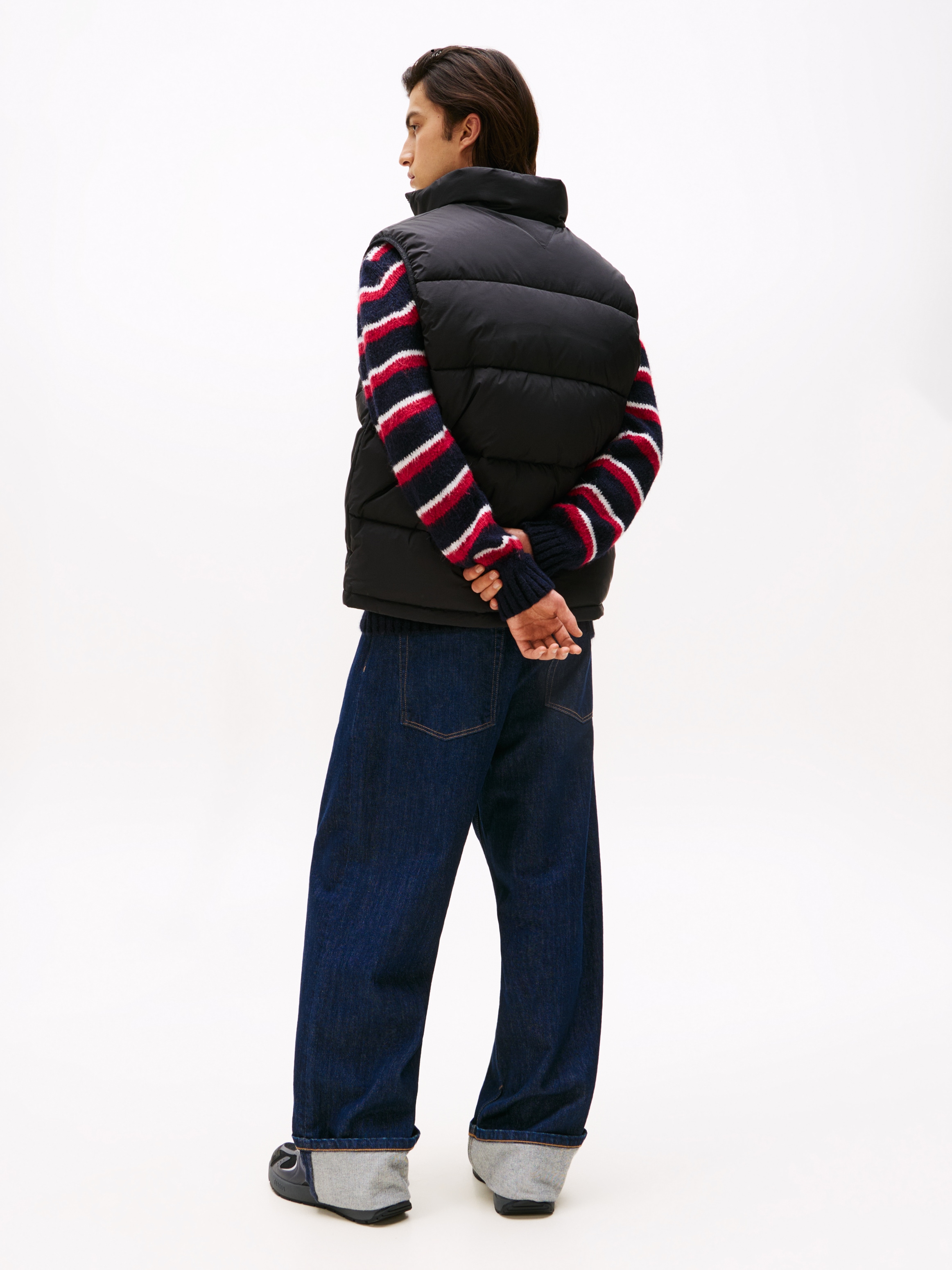 Tommy Jeans Steppweste »TJM VAIL PUFFER VEST«, Steppweste Gefüttert Outdoorjacke mit Stehkragen, relaxed fit