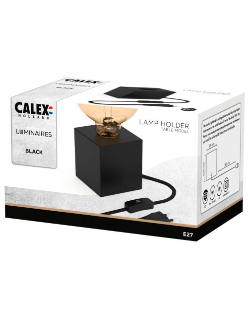 Calex Tafelarmatuur Black + Schakelaar 1.8m - Lichtbron -
