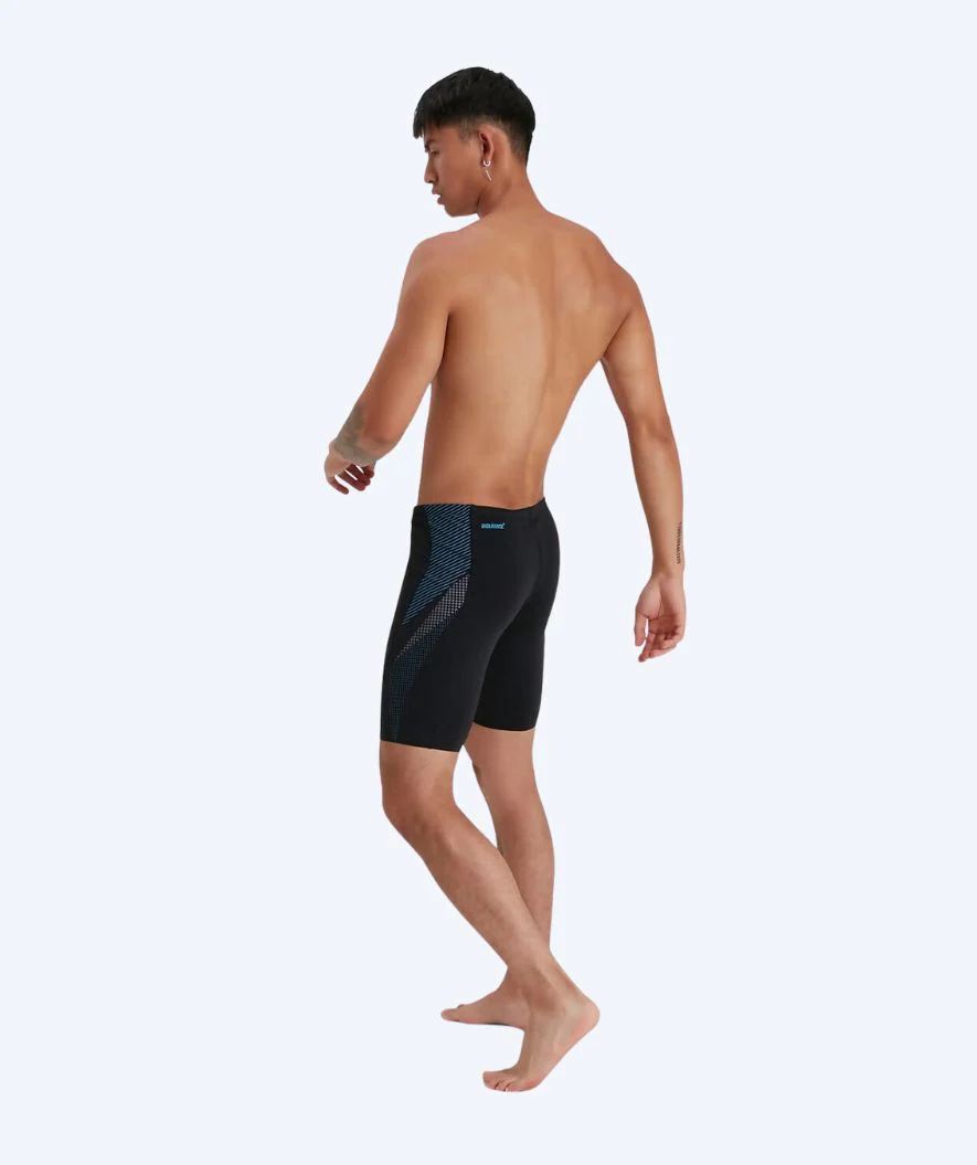 Speedo lange badebukser til mænd - Tech Panel Jammer - Sort/blå