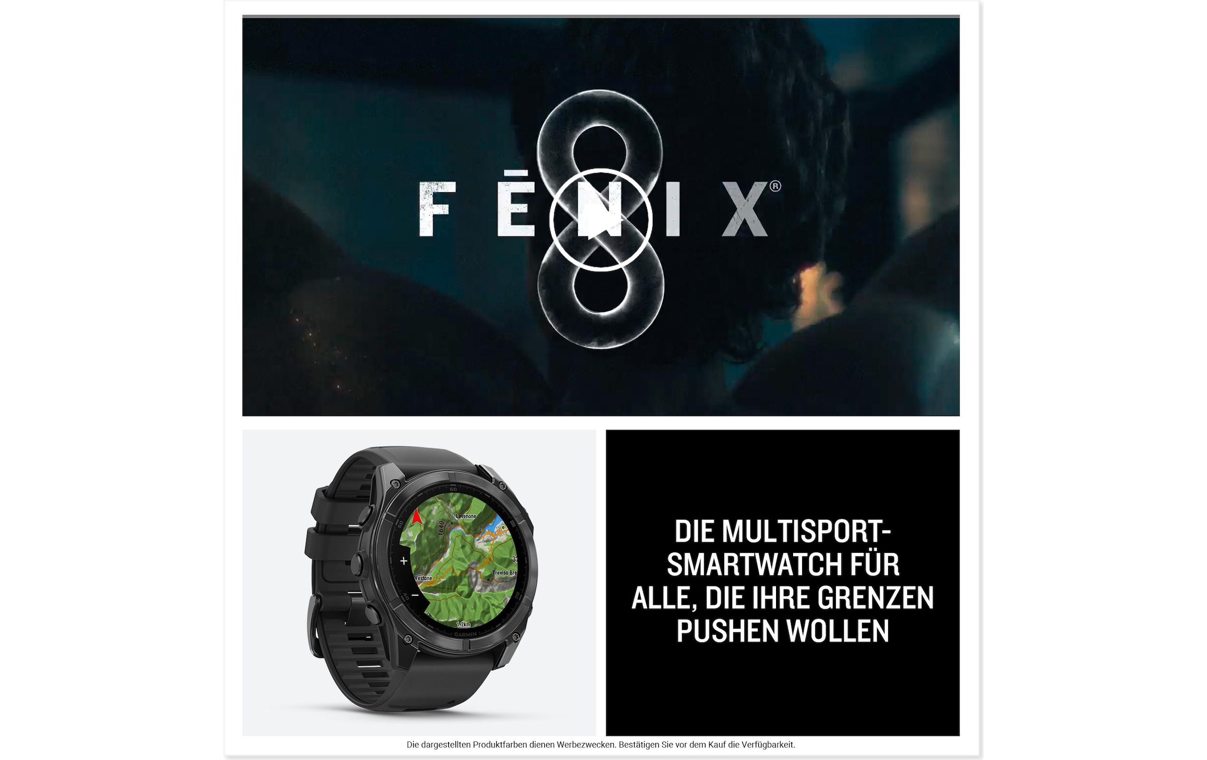 Garmin Smartwatch »Fenix 8 AMOLED, 51 mm« (3,542 cm / 1,4 ″)