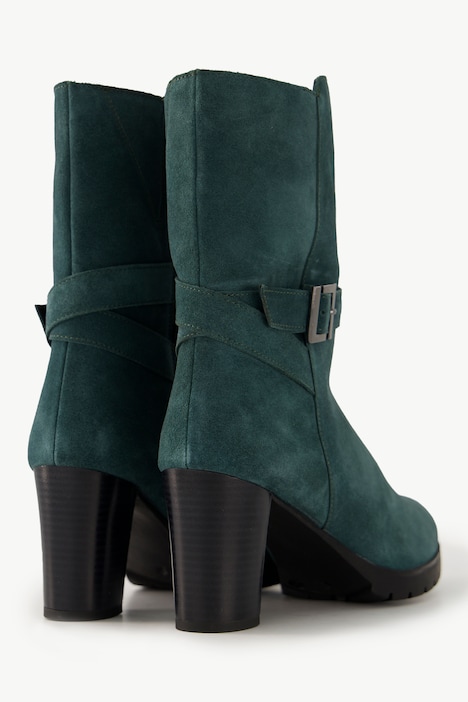 Leder-Stiefeletten, Schnalle, Wechselfußbett, Weite H