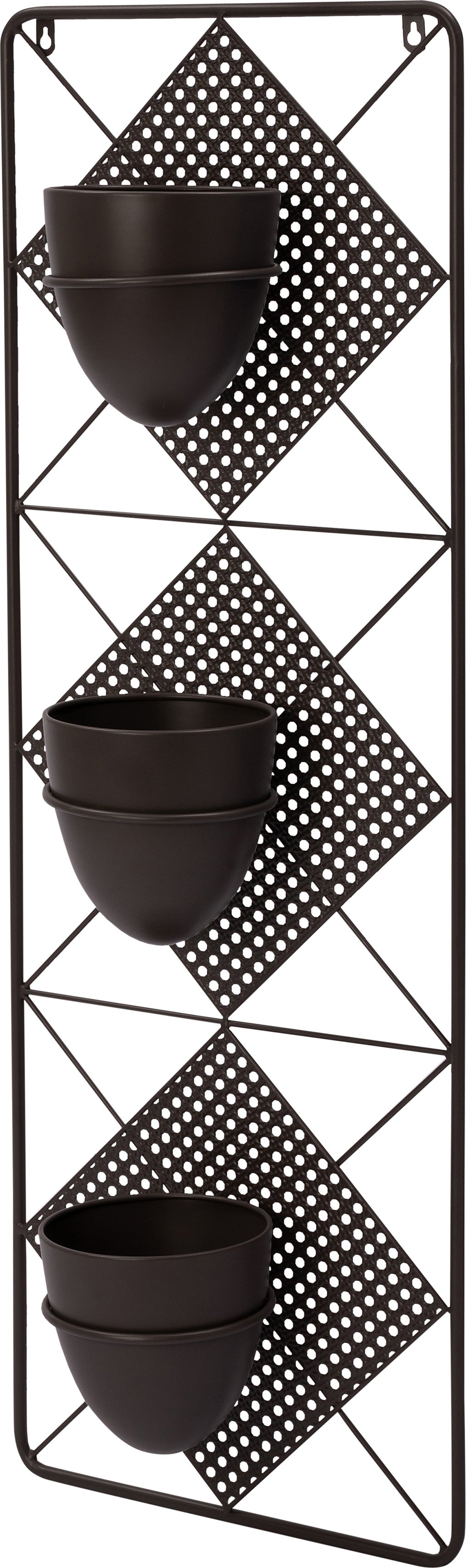 Intratuin tuinwandrek met potten grijs 37 x 18 x 108 cm