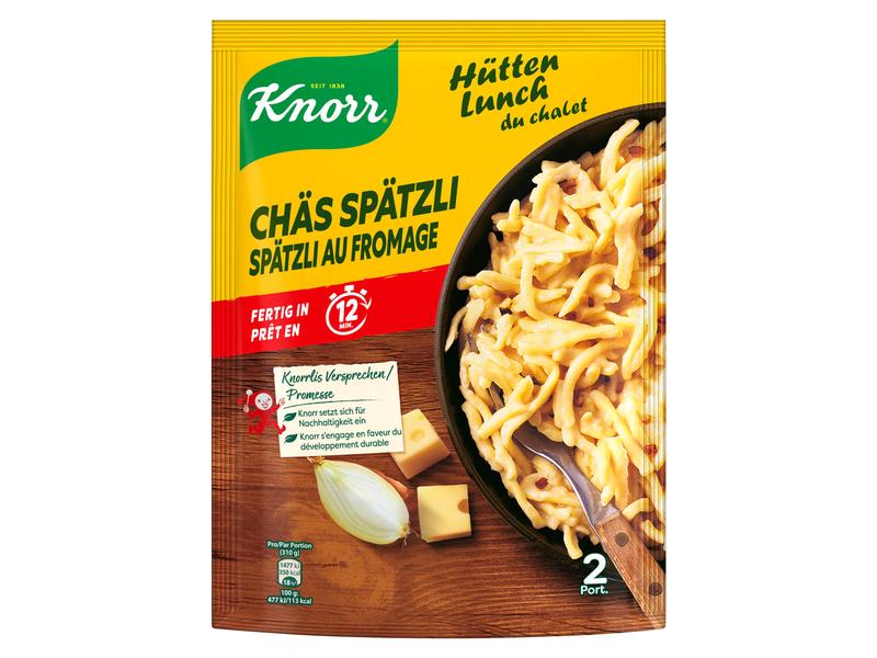 Knorr Hütten Lunch Chäs Spätzli 2 Portionen Fertigmischung für Pasta mit Käsesauce