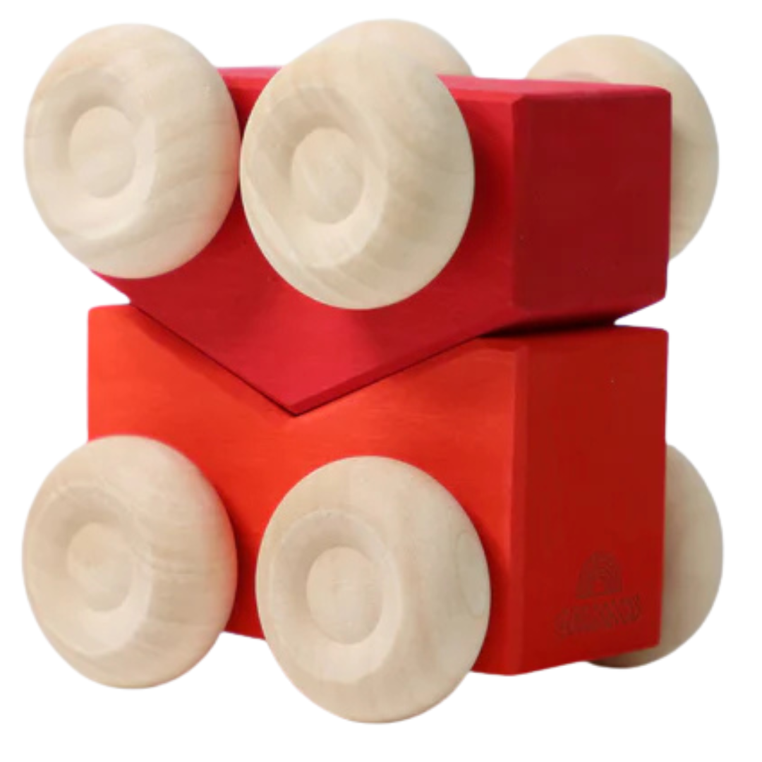 grimm's stapelauto's - rood - 2st