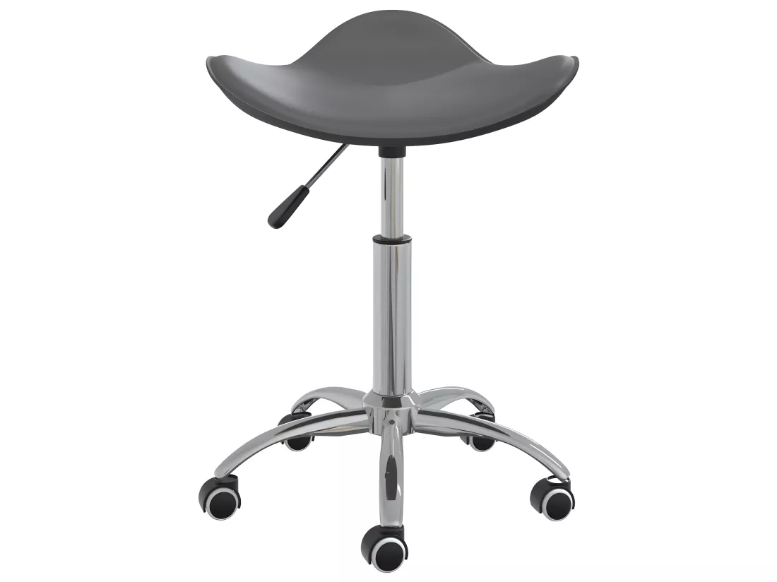 Chaise pivotante de salle à manger Gris Similicuir