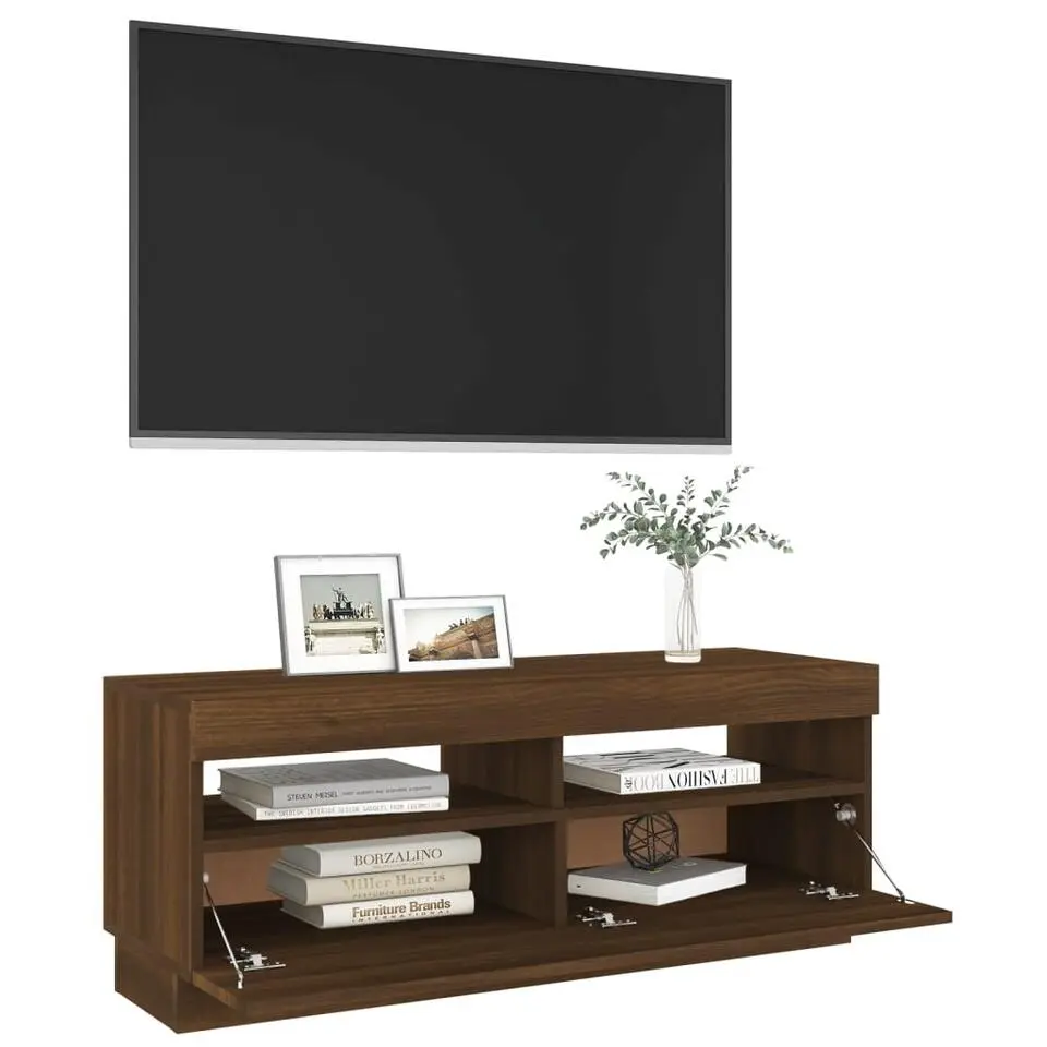 vidaXL - Tv-kast - Bruin - Bewerkt hout