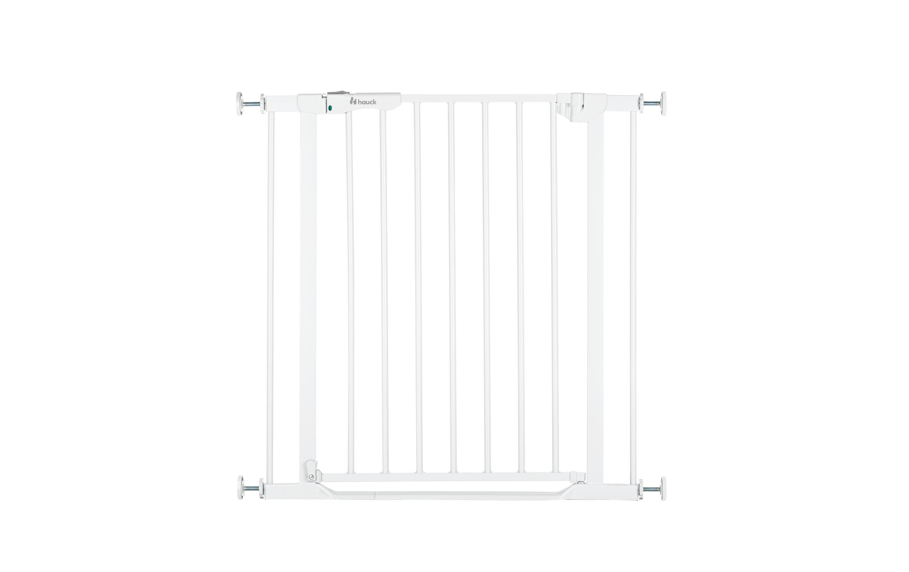 Türschutzgitter Clear Step Autoclose 2 Weiss 75 cm - 80 cmBarrierefreies, automatisch schliessendes Tür- und Treppenschutzgitter-Set