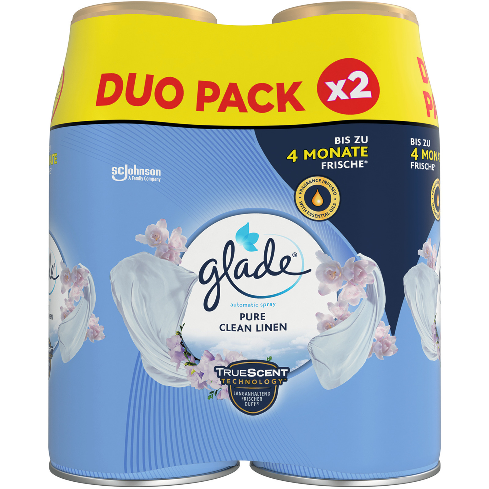 Glade Automatisches Duftspray Pure Clean Linen 2 x 269 ml