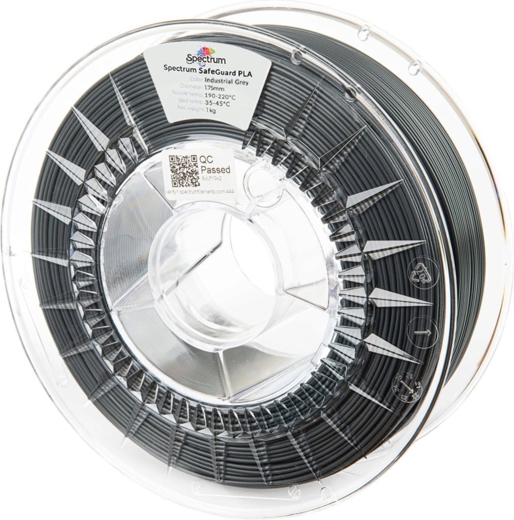 Spectrum  SafeGuard PLA Industrial Grey, 1,75 mm / 1000 g    Schutzschild für deine 3D Drucke in Industrial Grey