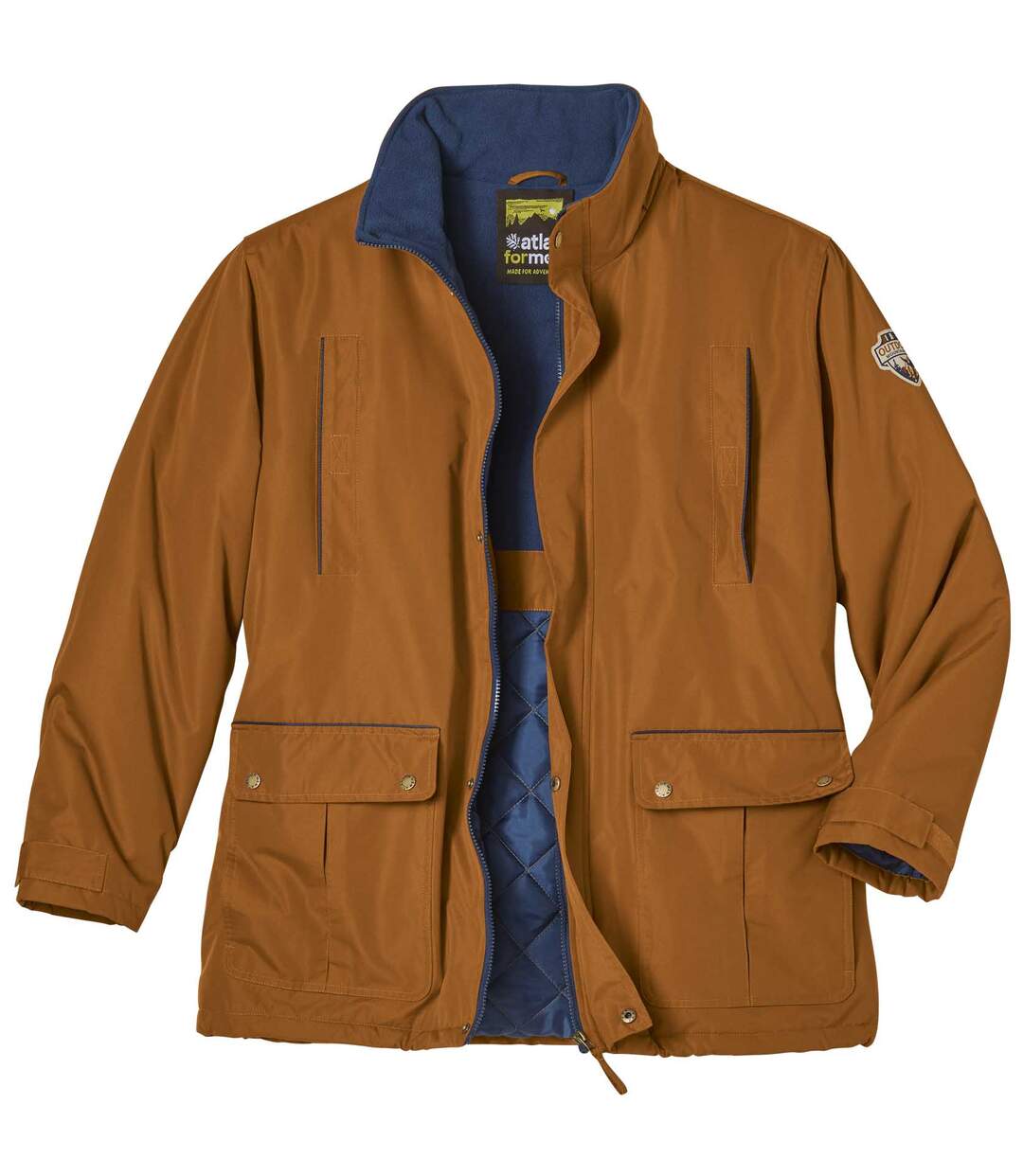 Parka Multipoche à Capuche Amovible