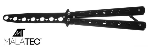 Trenings sommerfuglkniv - svart