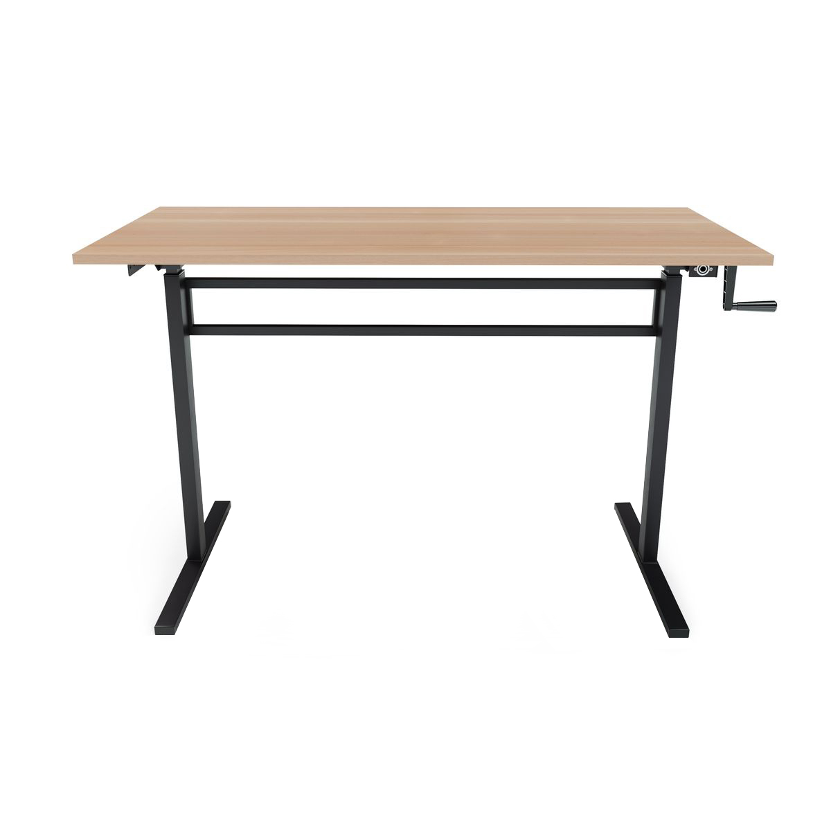 Stehpult manuell höhenverstellbar hellbraun/schwarz 120 x 60 cm