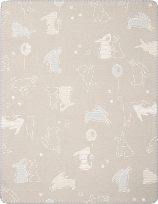 Biederlack Babydecke »Babydecke Littel Rabbits« Babydecke Littel Rabbits mit verspielten Hasen