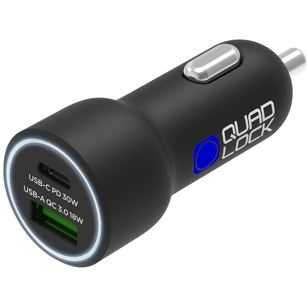 Quad Lock - Chargeur allume-cigare double USB (C+A) 48W