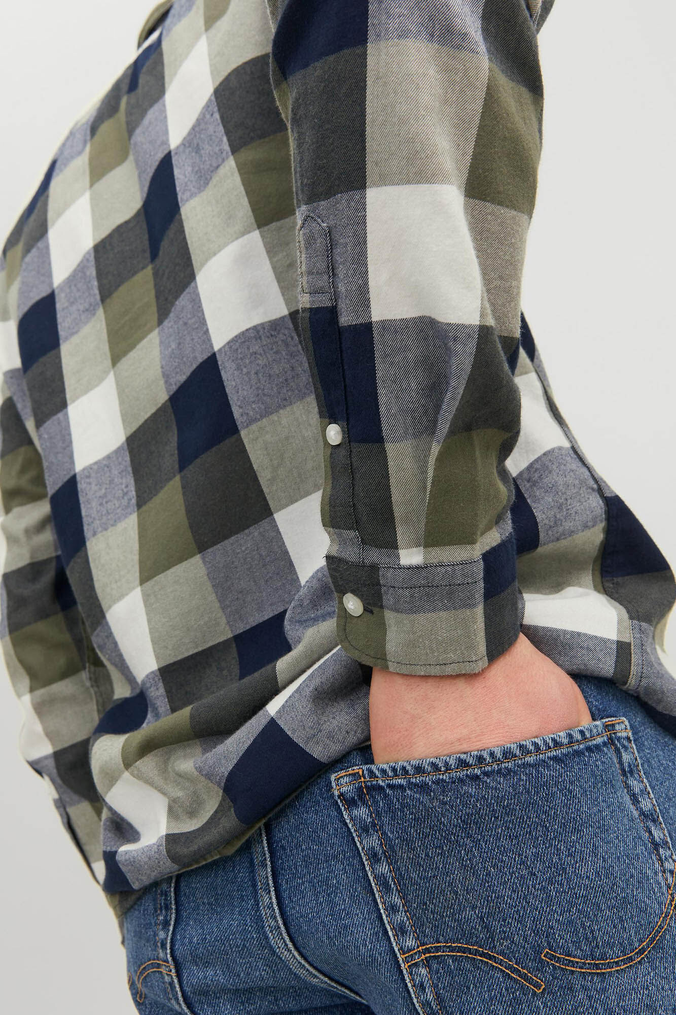 Camisa xadrez de sarja