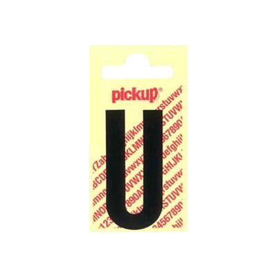 Pickup - Étiquette autocollante - 90 mm - Lettre U - noir mat