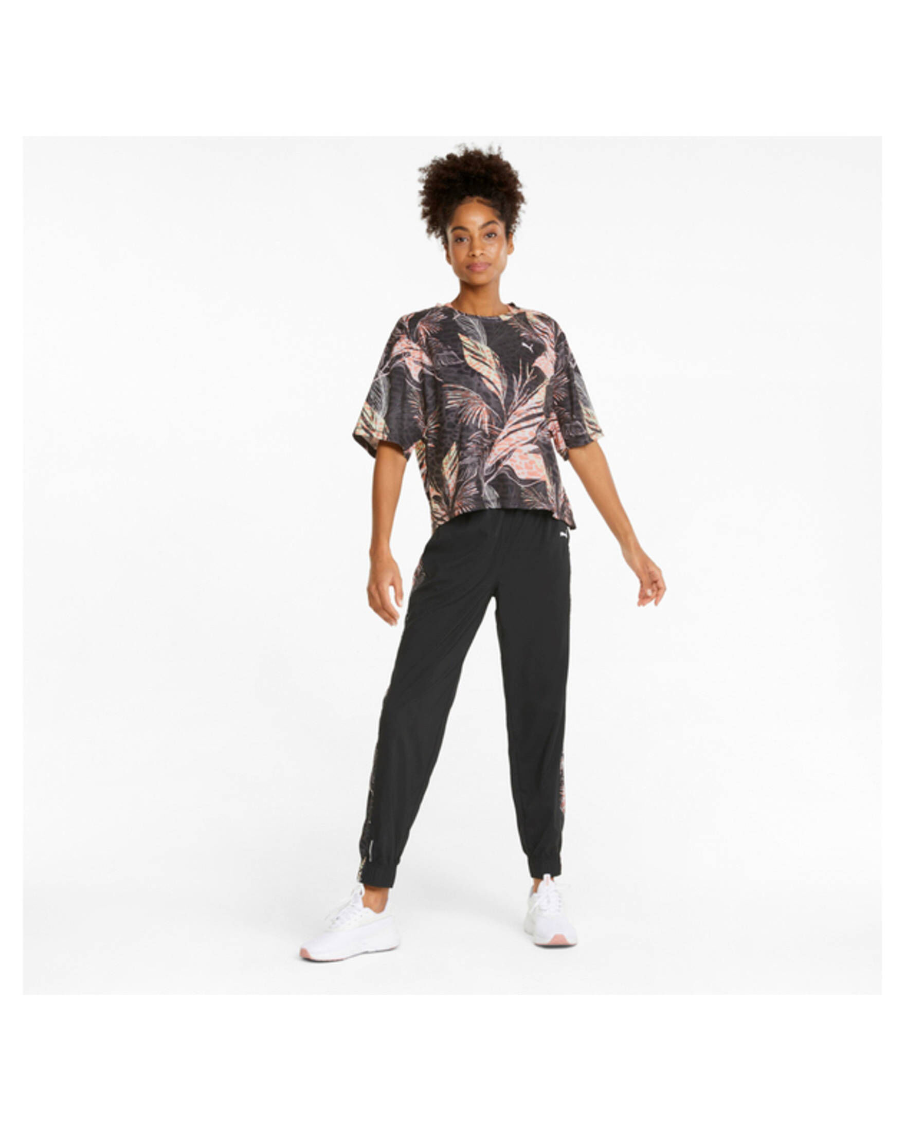 Puma| Damen Trainingsshirt TRAIN FAVORITE AOP CROP verkürzt