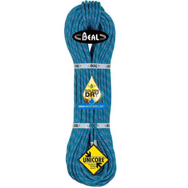 Corde alpinisme BEAL ICE LINE 8.1MM GD 2x60M EMERAUDE-ORANGE