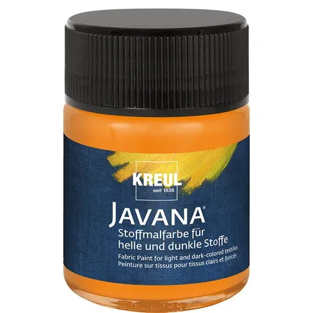 KREUL Javana Stoffmalfarbe für helle und dunkle Stoffe Orange 50 ml