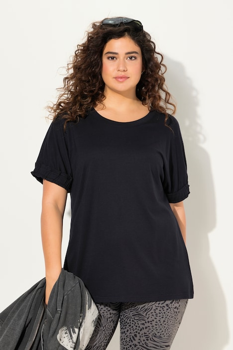 T-Shirt, Rüschen-Halbarm, Modalmischung