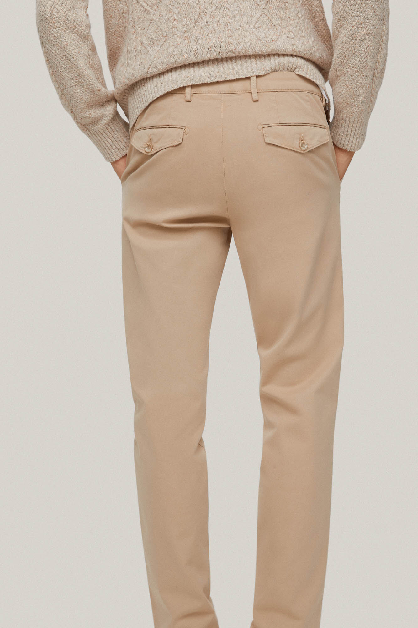 Calça chino premium flex slim fit - Bege