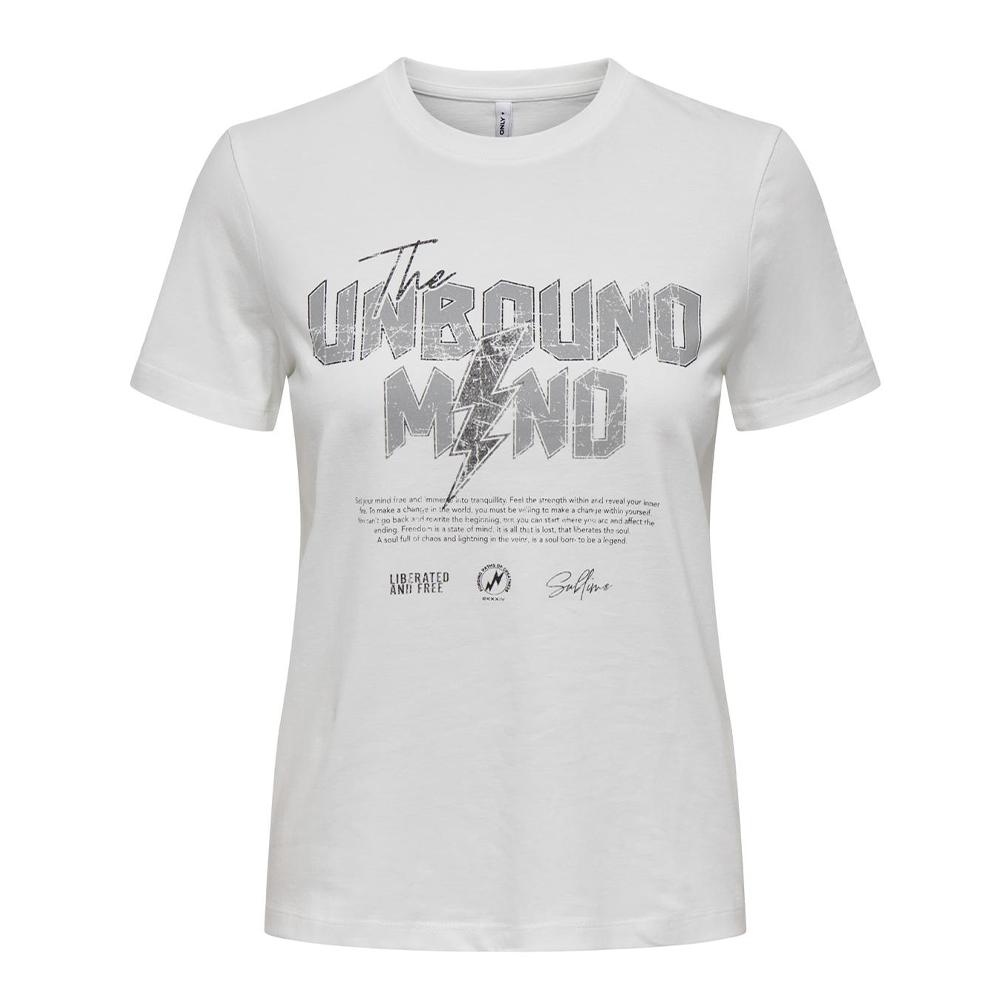 Only T-shirt Blanc Femme Only Lima