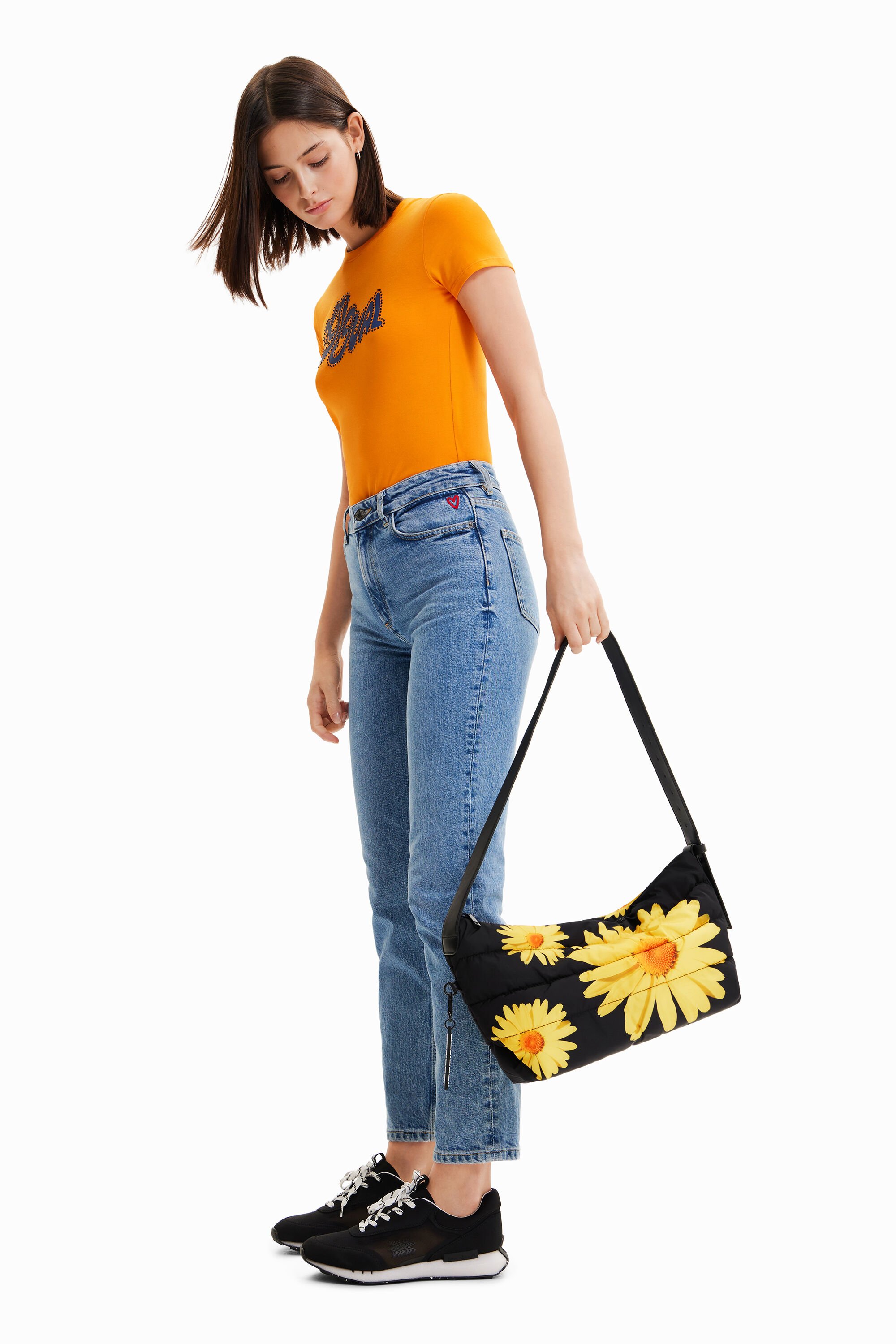 Grand sac à bandoulière fleuri M. Christian Lacroix