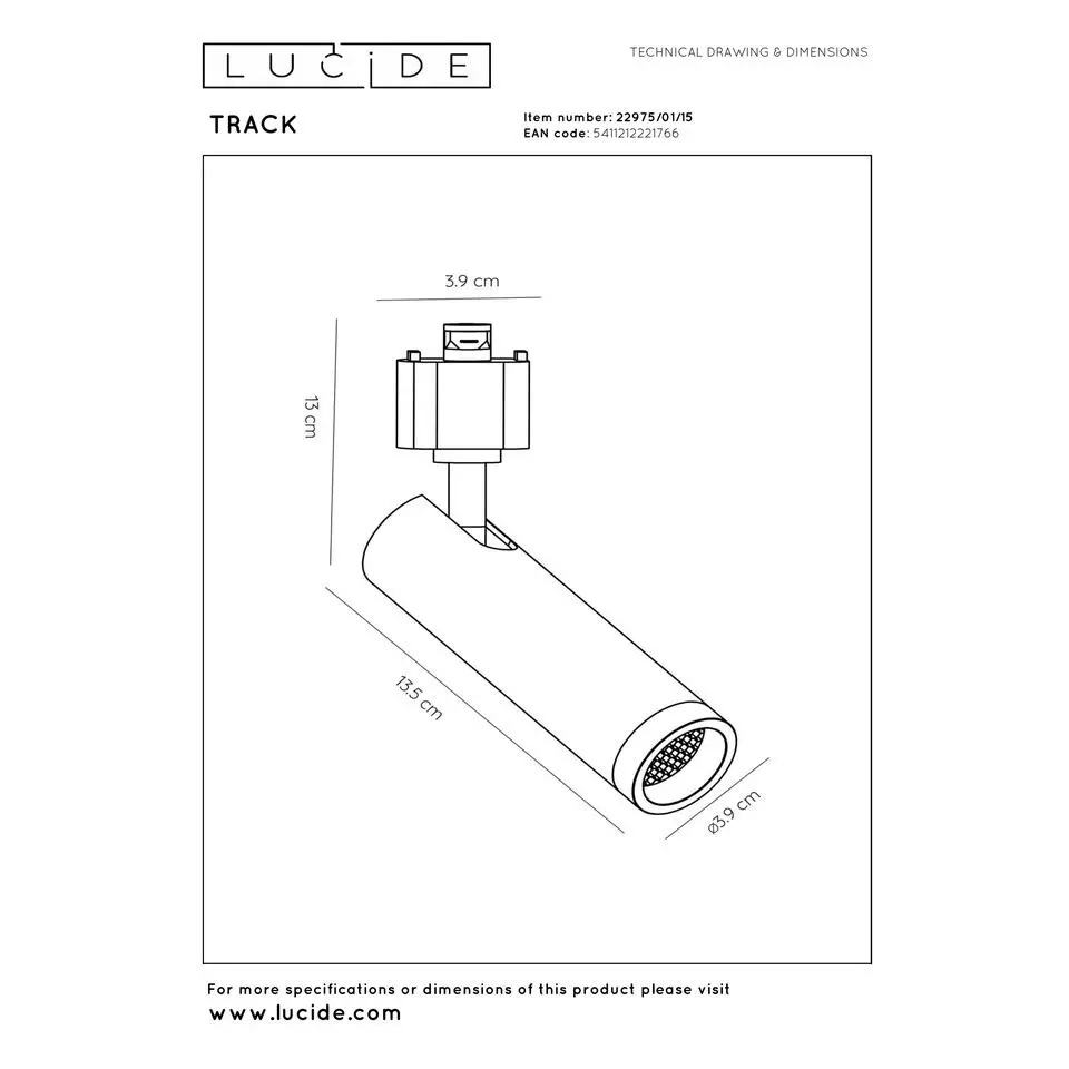 Lucide TRACK Railverlichting - Grijs ijzer