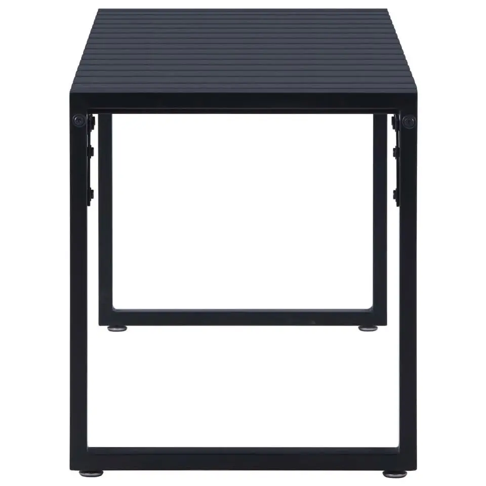 vidaXL - Tuinbank - Zwart - PS-plaat- 120.5 cm