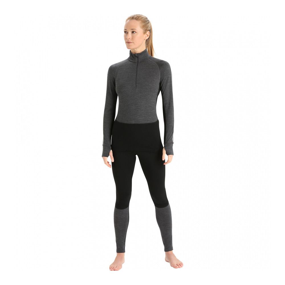 Icebreaker ZONEKNIT 260 - Sous-couche Femme jet hthr/blk/metro h/cb