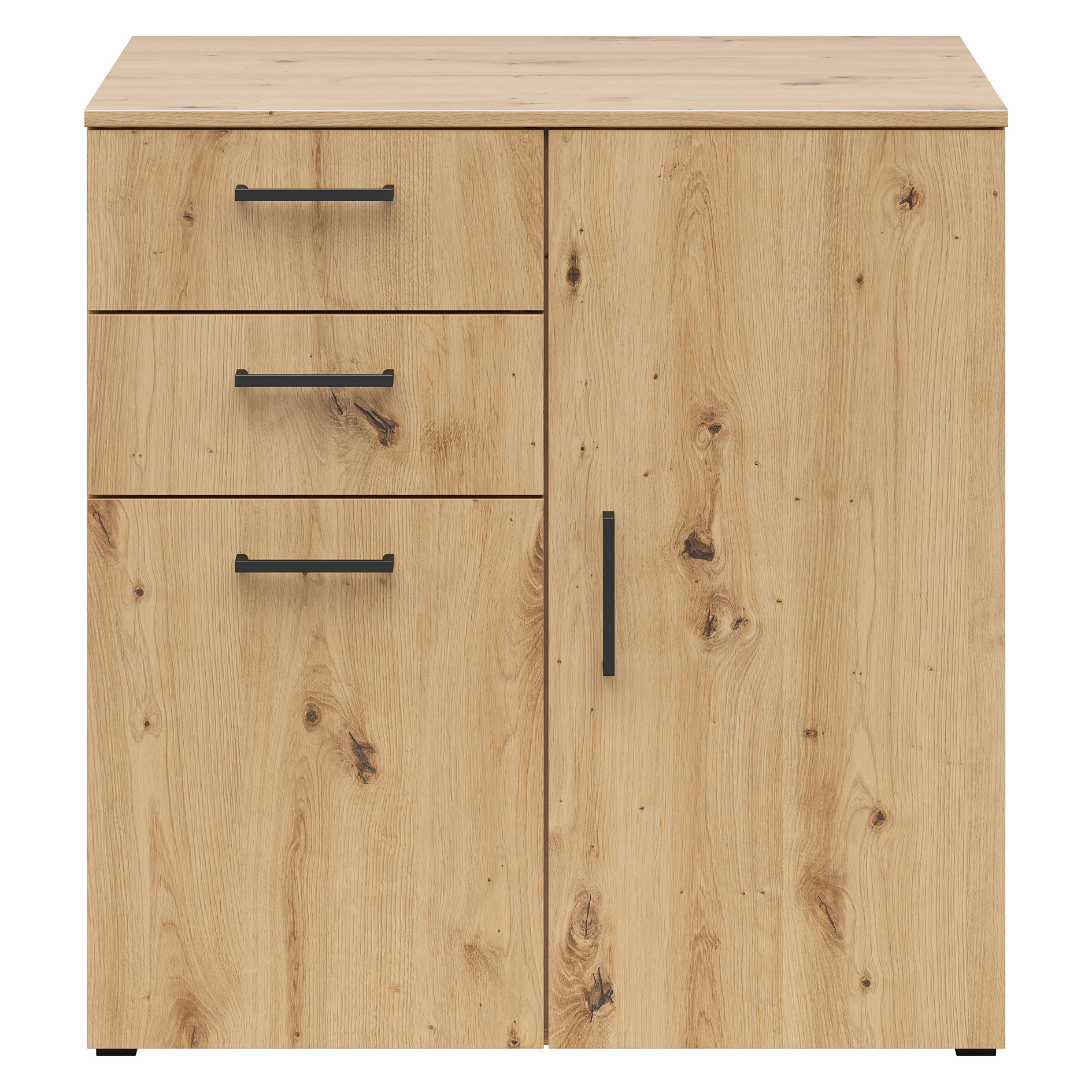 Kommode - Artisan Eiche - 2 Türen - 2 Schubkästen - XL-Tiefe - 80 cm breit