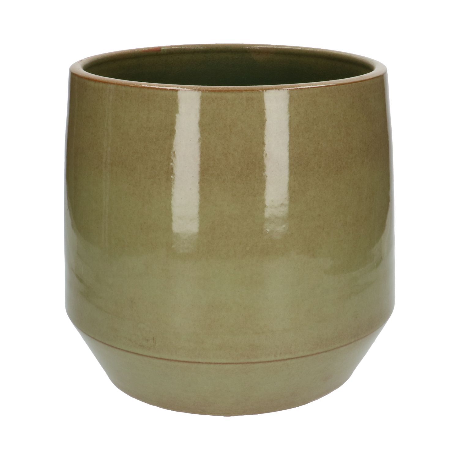 Bloempot, steengoed, groen, Ø 26 cm