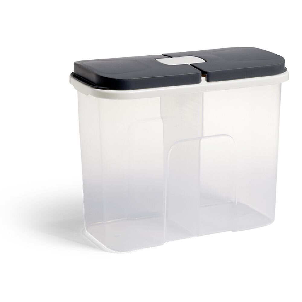 Boîte de conservation en plastique à 2 compartiments transparent 2,1L