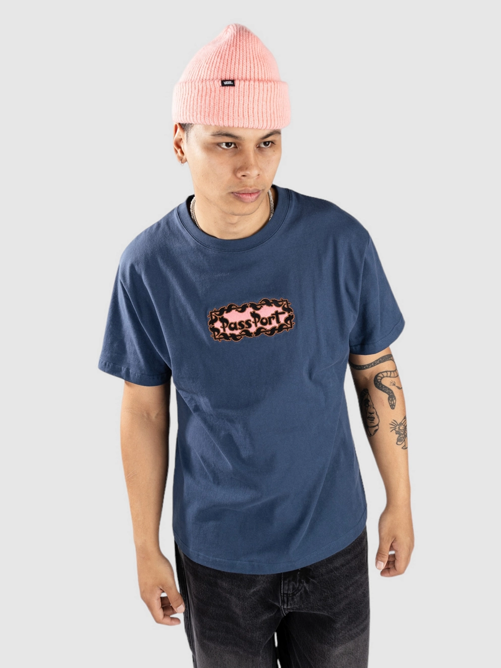 Pass Port Pattoned T-Shirt harbour blue