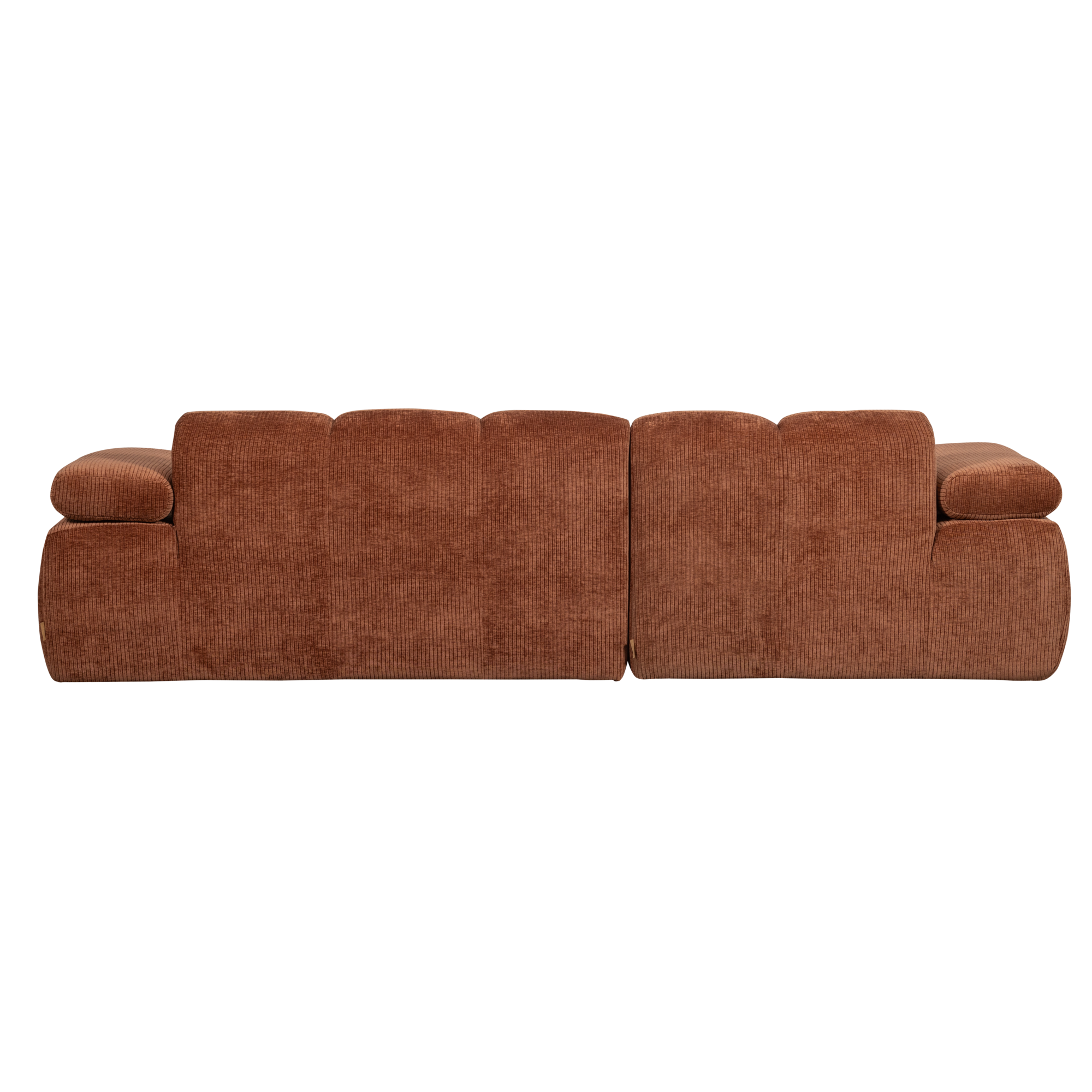 Chaise Longue Mojo Mojo Chaise Longue Links - Geweven Ribstof - Roestbruin