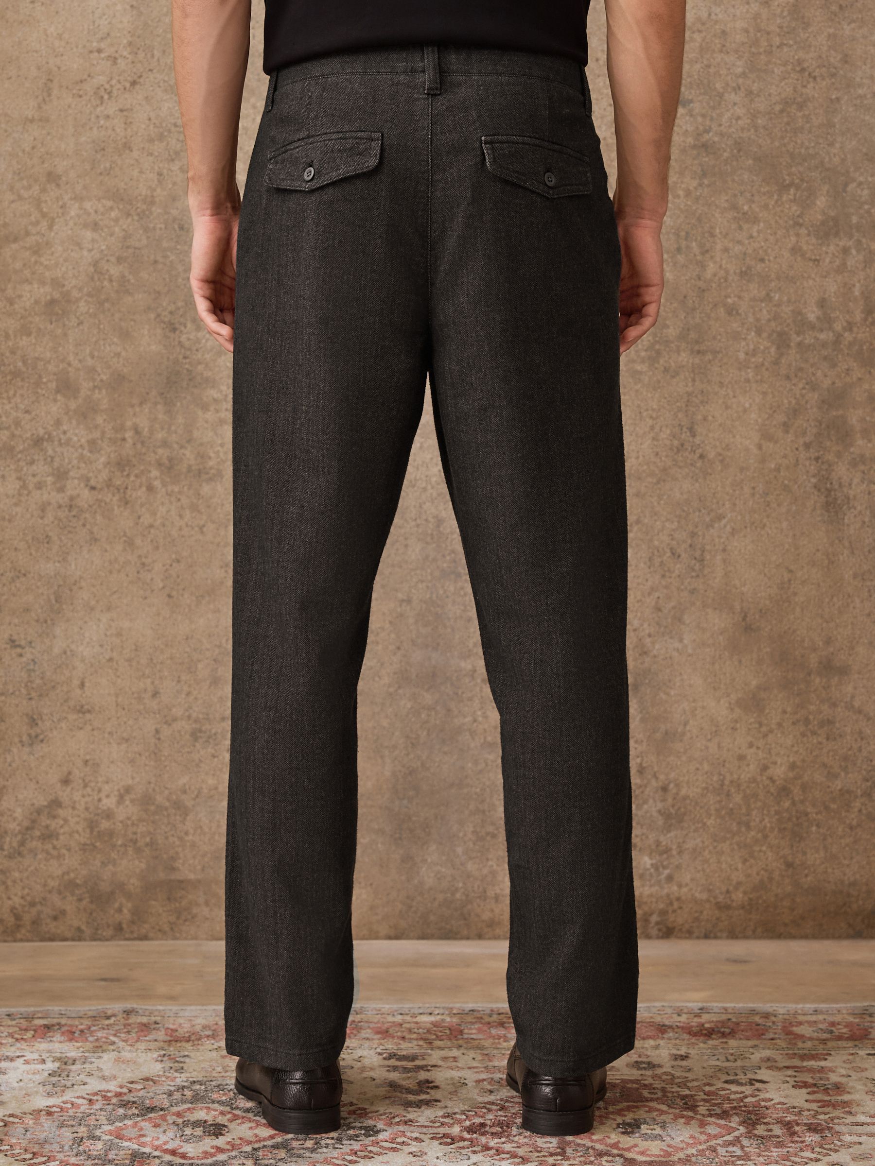 Bruin - Cotton Rich Herringbone Trousers