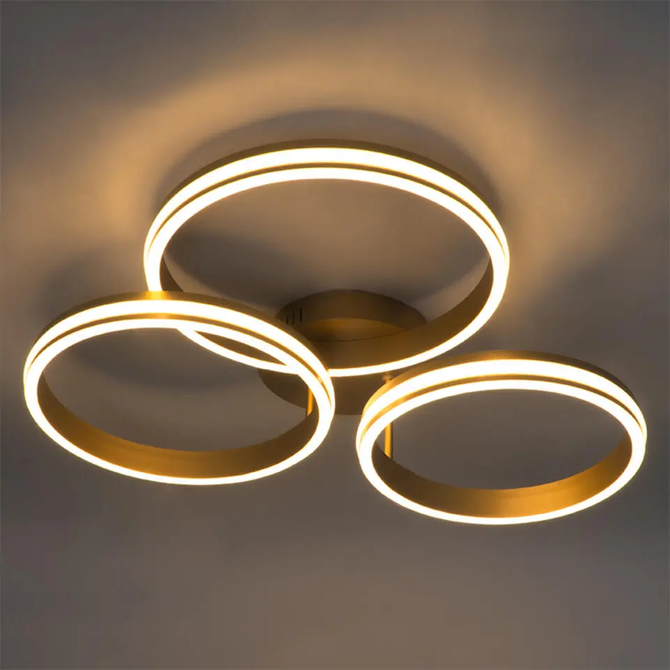 Qazqa plafondlampen navara goudkleurig geïntegreerde led