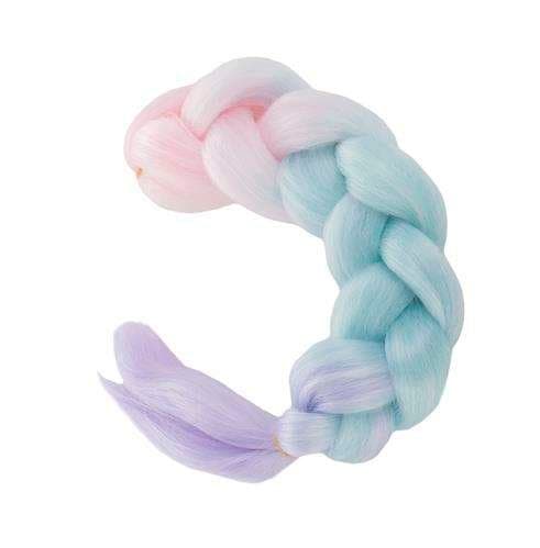 Syntetisk hår ombre fletter rosa/ni/f W10341