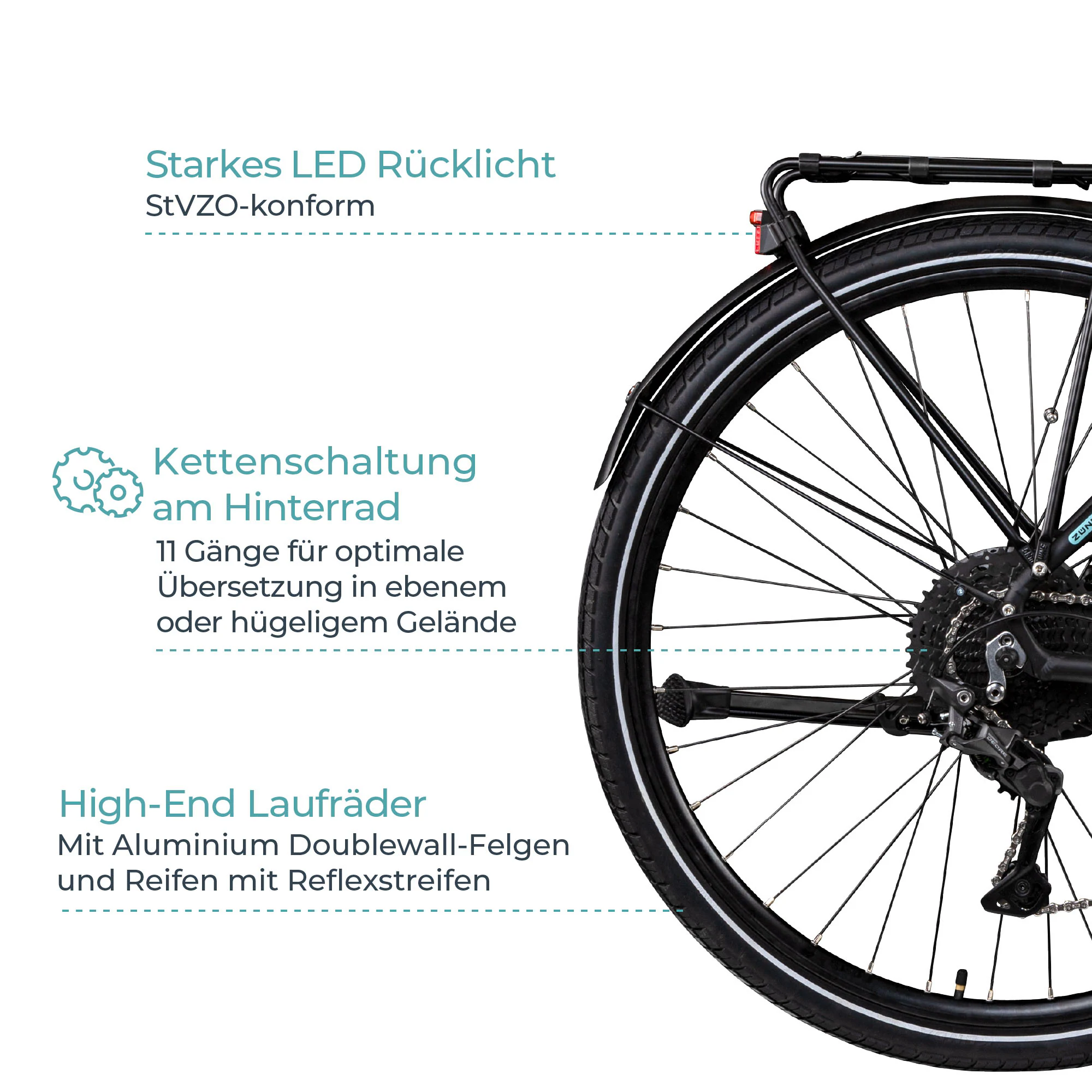 Zündapp X400 E Bike Trekkingrad 28 Zoll E Fahrrad 155 - 170 cm Pedelec Bosch