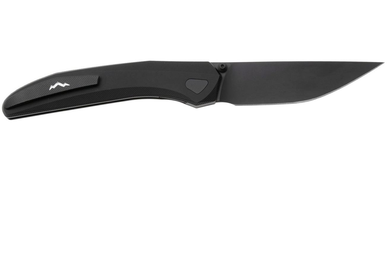 MKM Detonario DT-ABKB Black PVD Böhler M390, Black Aluminium, zakmes, TNT Knives design