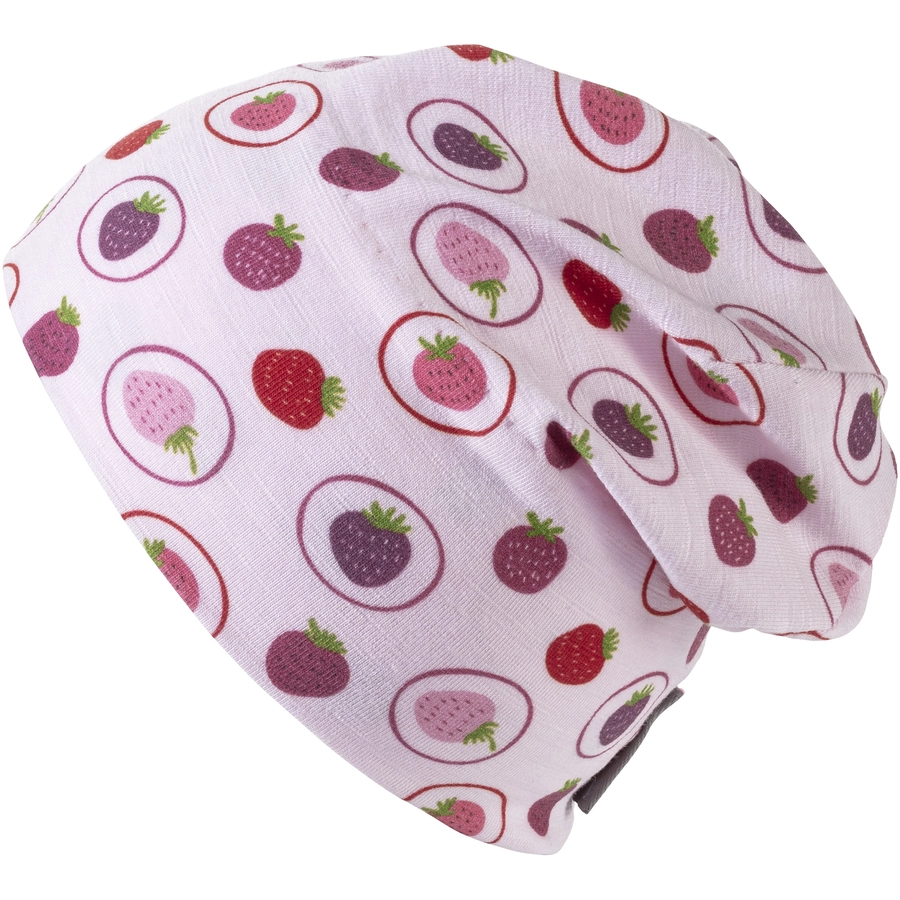 Sterntaler Slouch-Beanie Erdbeeren rosa
