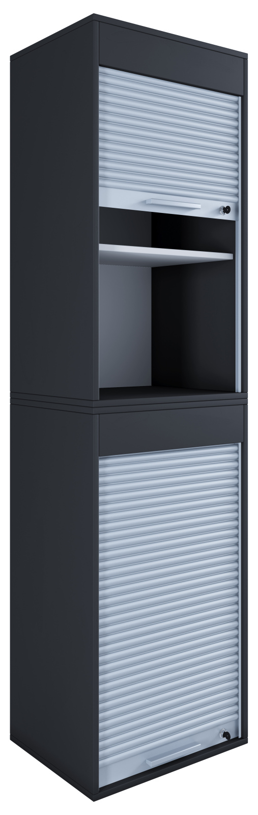 Büroschrank AKTOS XL - schwarz - abschließbar