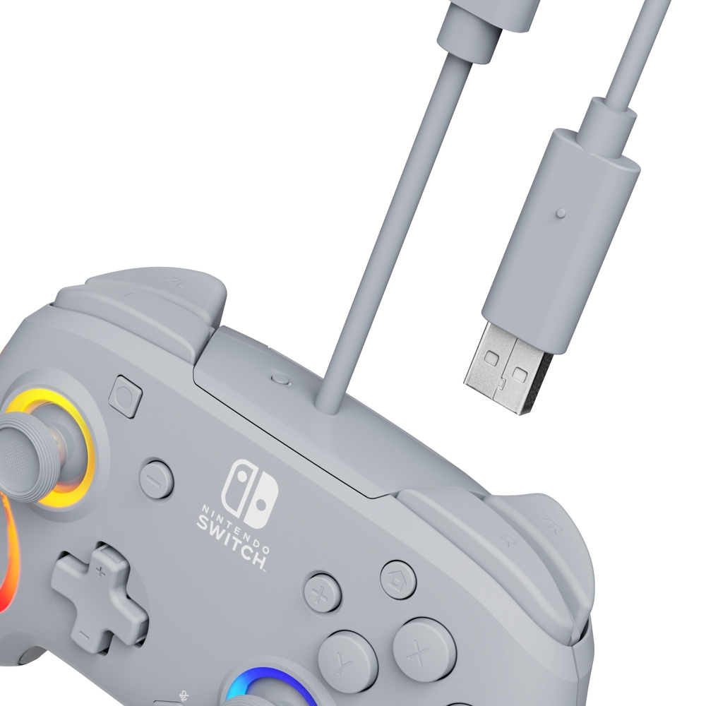 PDP Gaming Nintendo Switch Afterglow™ Wave Kabelgebundener Controller – Grau